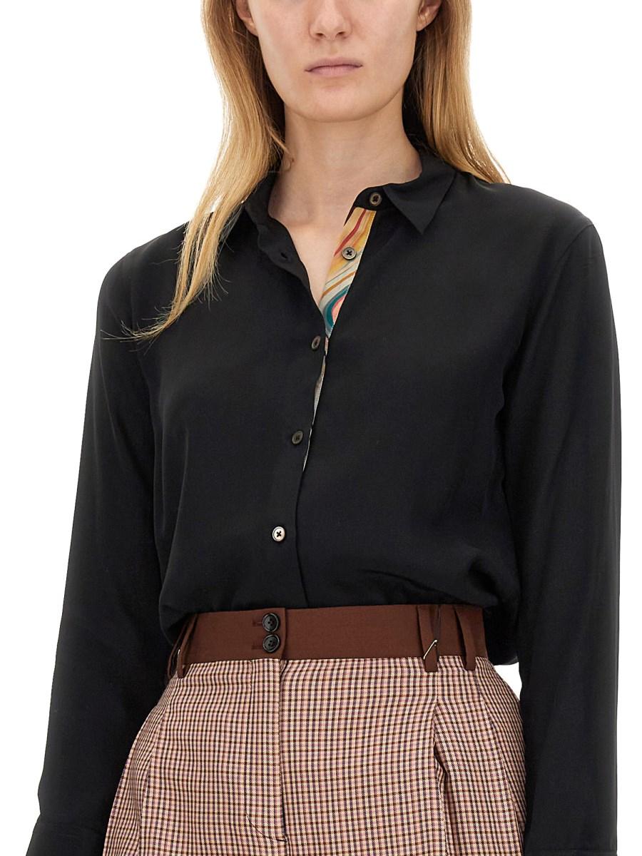 PS BY PAUL SMITH CAMICIA SPRAY SWIRL IN MISTO SETA