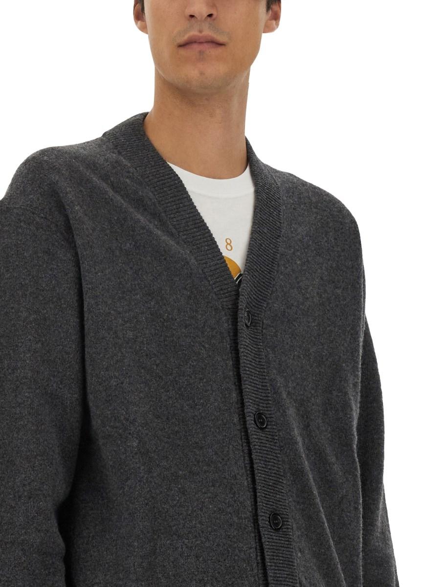 PS BY PAUL SMITH CARDIGAN IN LANA CON LOGO