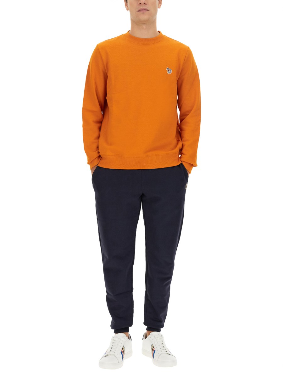 PS BY PAUL SMITH FELPA CON PATCH ZEBRA IN COTONE