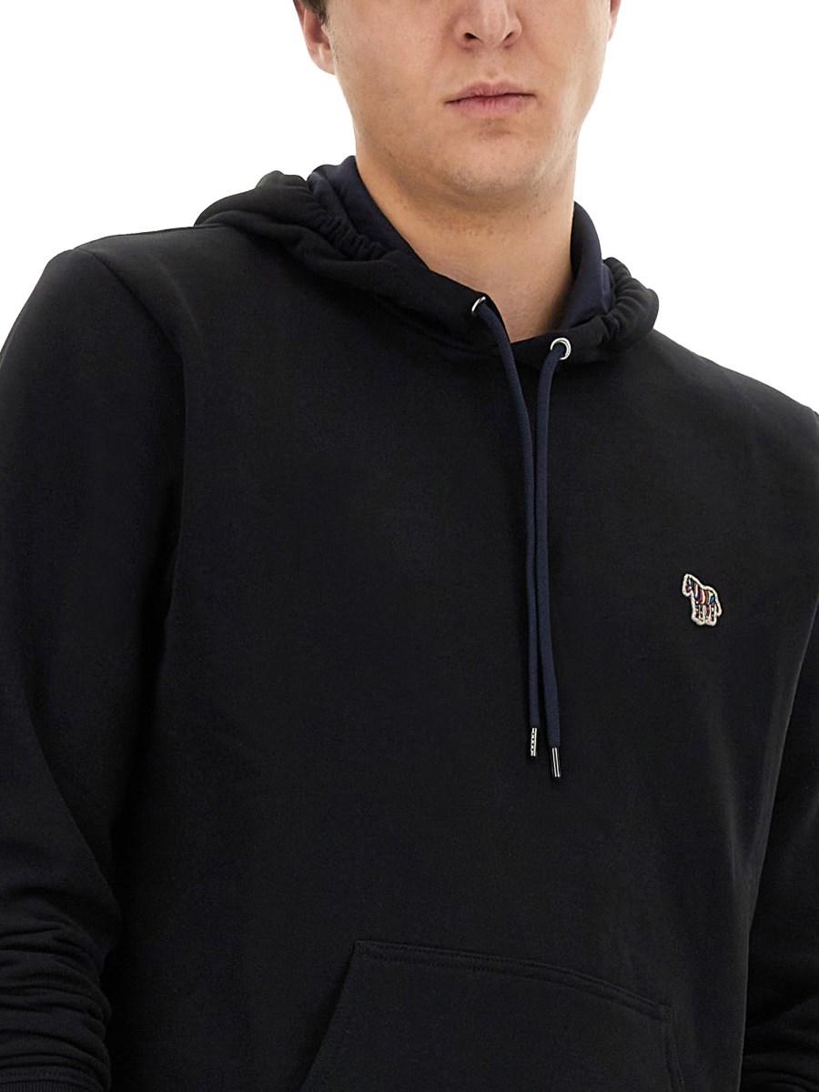 PS BY PAUL SMITH FELPA IN COTONE CON PATCH LOGO
