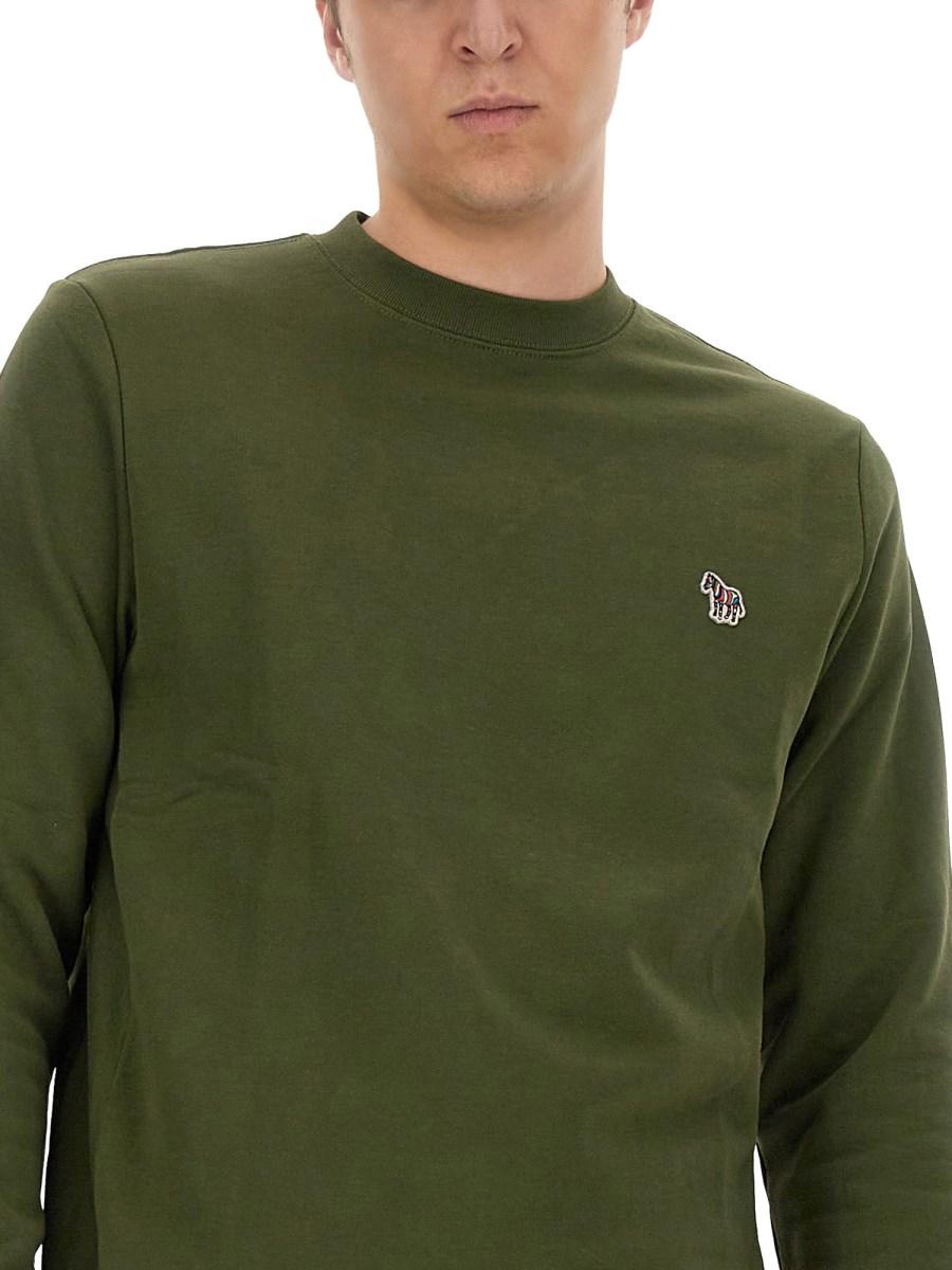 PS BY PAUL SMITH FELPA IN COTONE CON PATCH ZEBRA