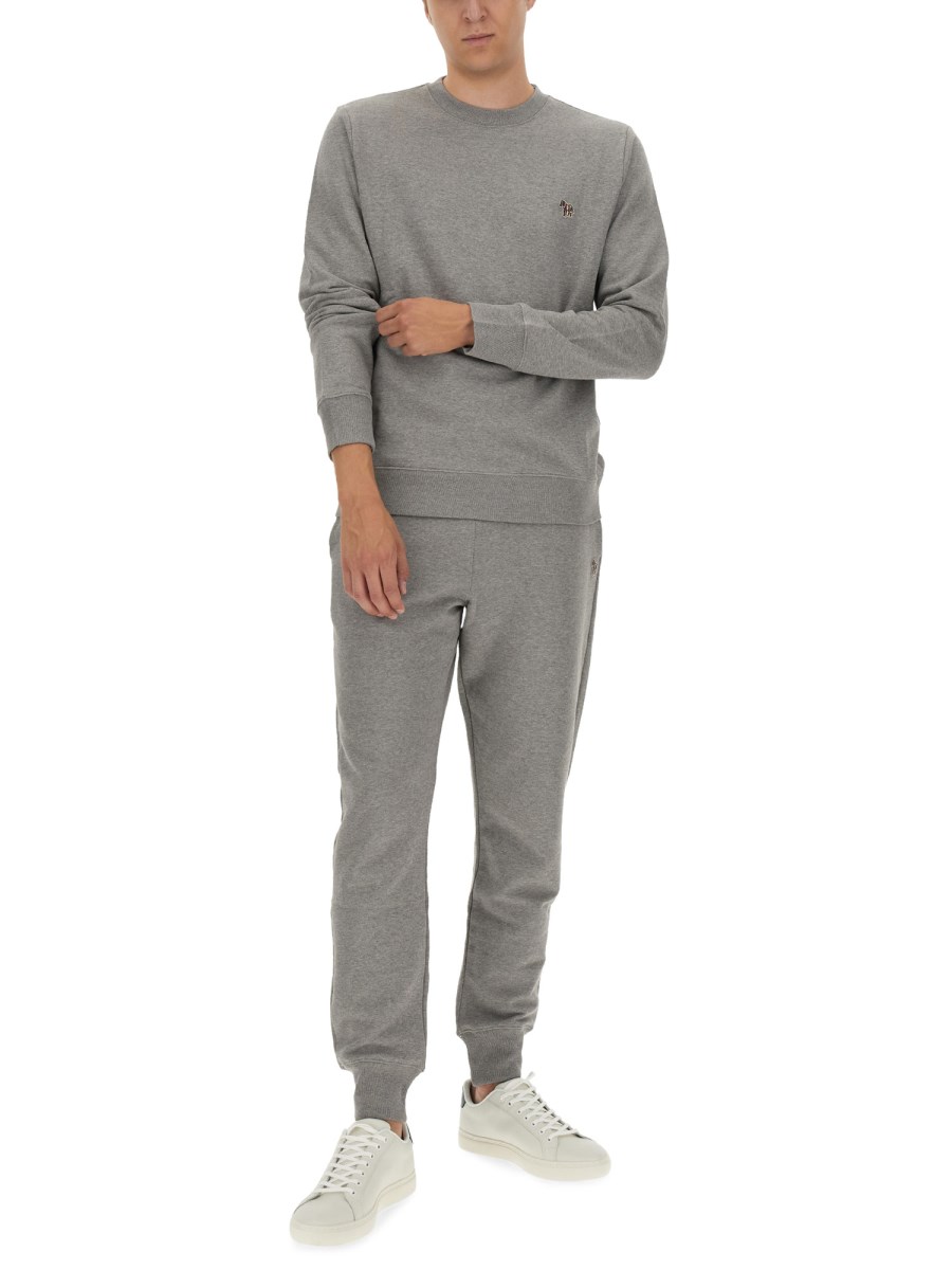 PS BY PAUL SMITH FELPA IN COTONE CON PATCH ZEBRA