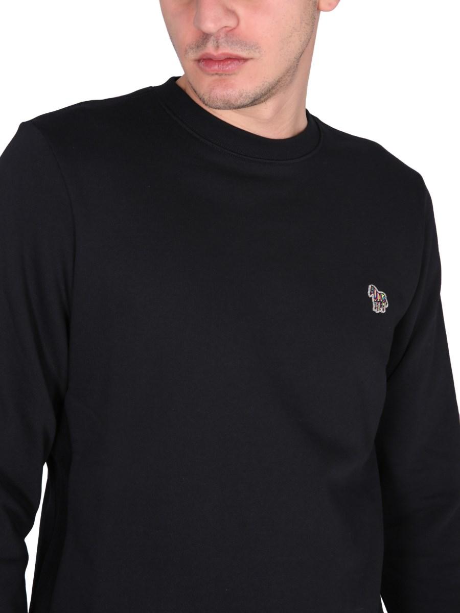 PS BY PAUL SMITH FELPA IN COTONE CON RICAMO ZEBRA