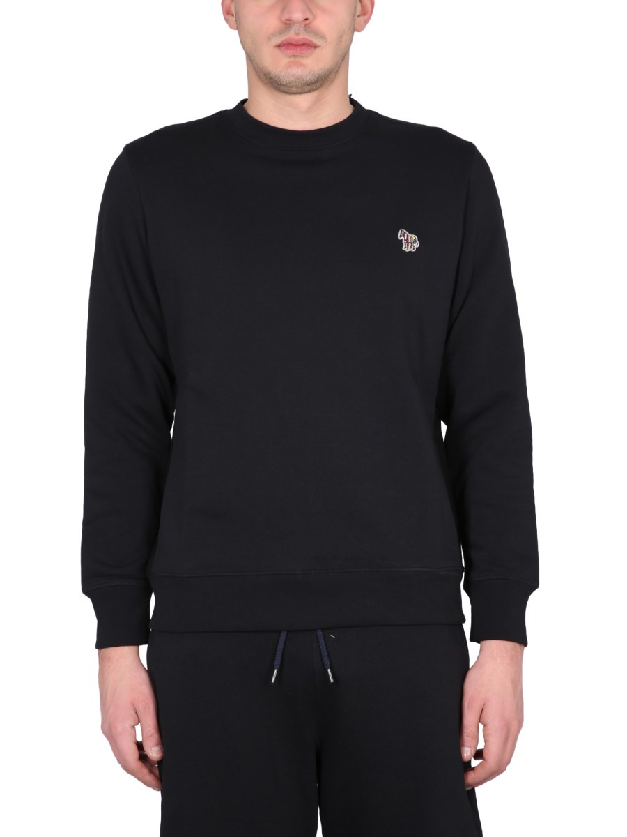 PS BY PAUL SMITH FELPA IN COTONE CON RICAMO ZEBRA