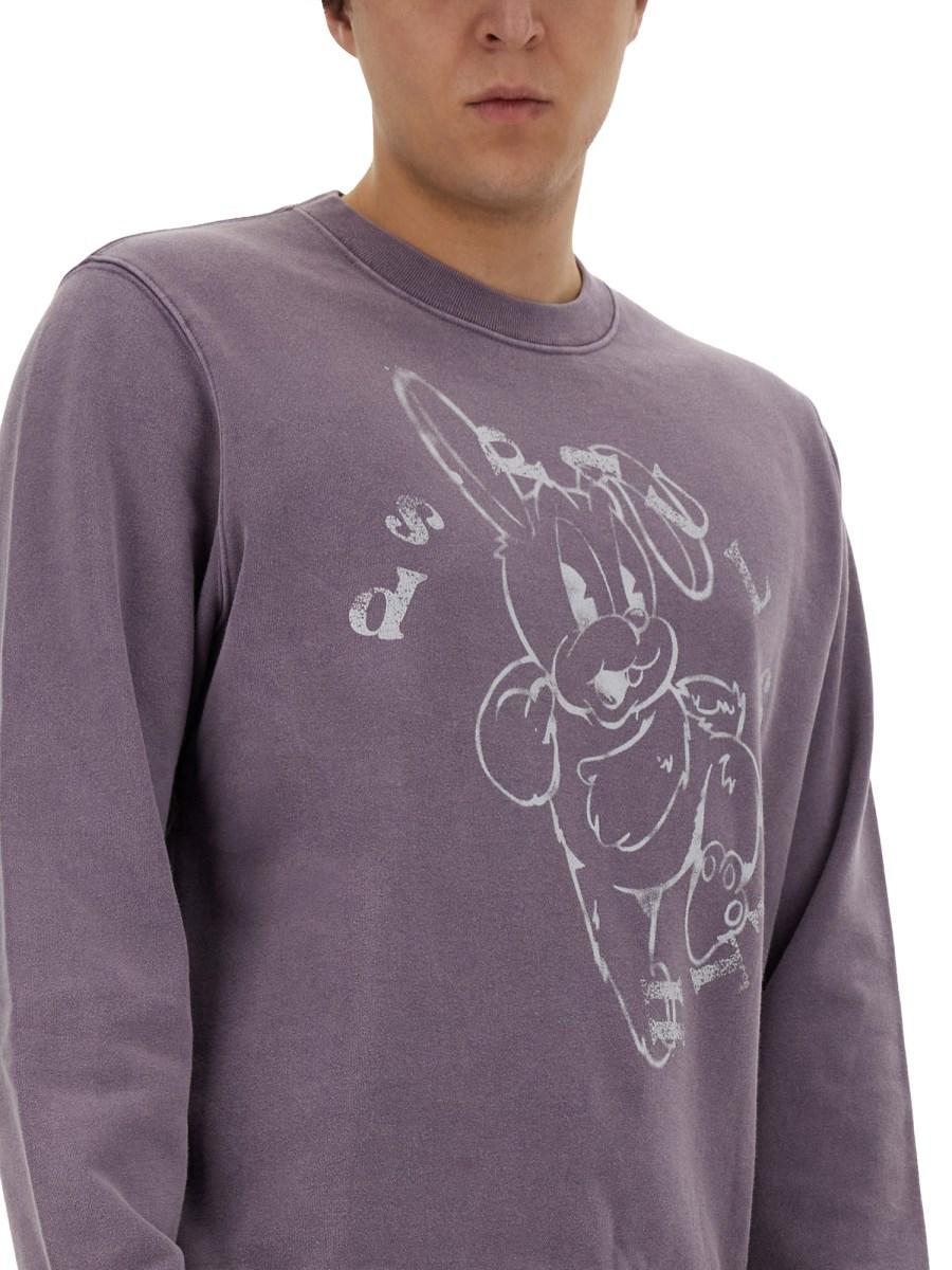 PS BY PAUL SMITH FELPA IN COTONE CON STAMPA BUNNY