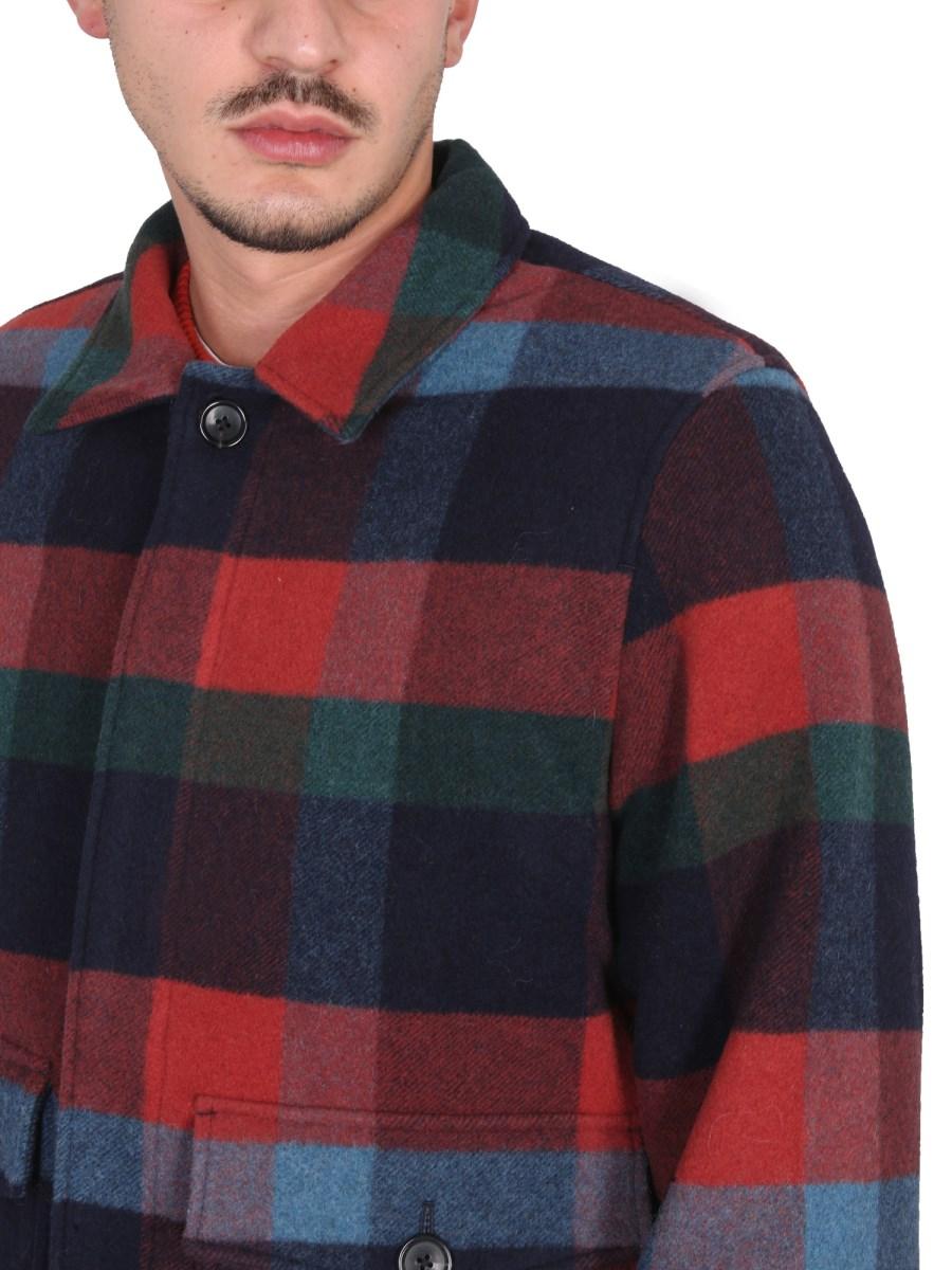 PS BY PAUL SMITH GIACCA IN LANA CON MOTIVO QUADRI