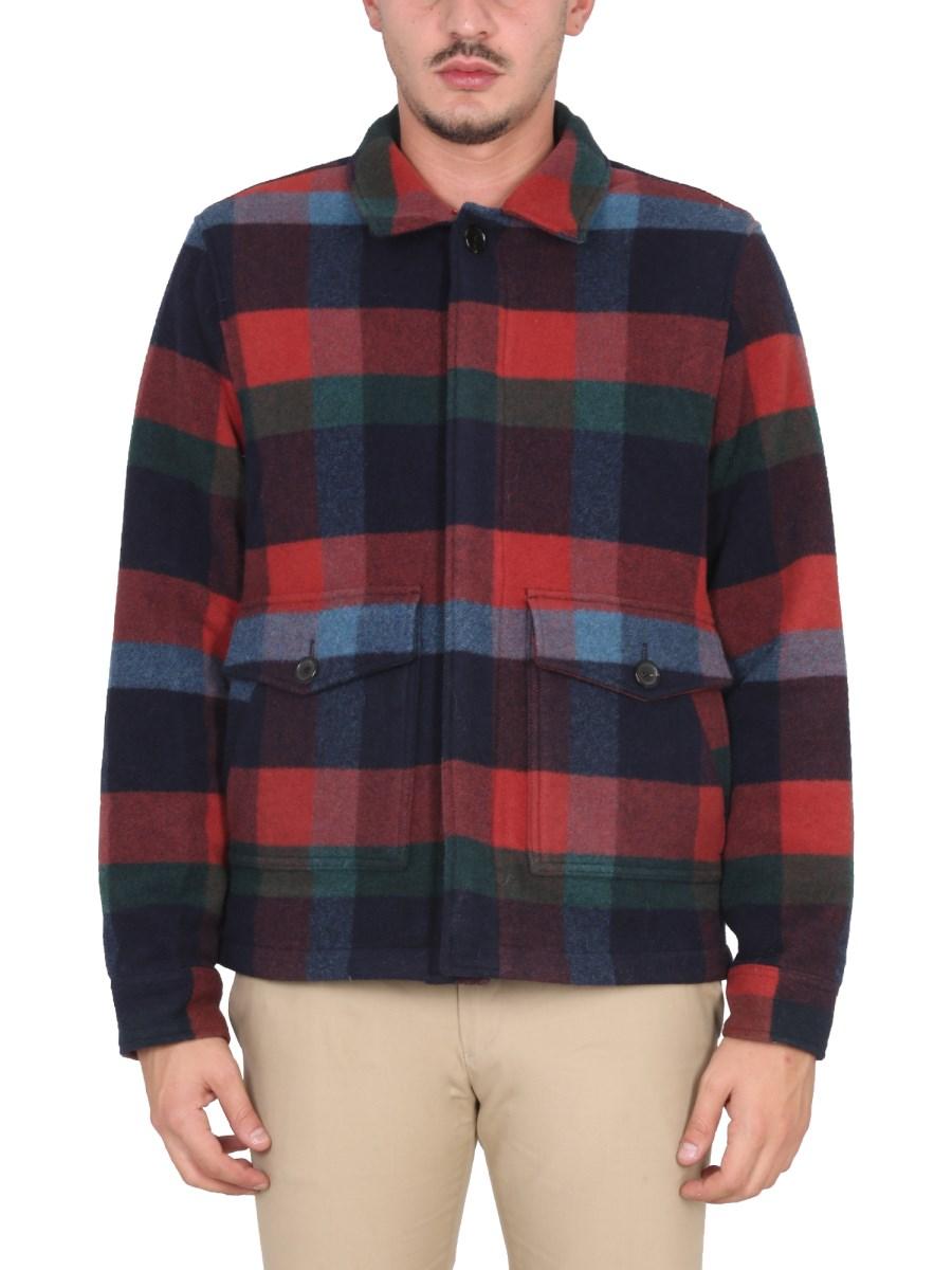 PS BY PAUL SMITH GIACCA IN LANA CON MOTIVO QUADRI