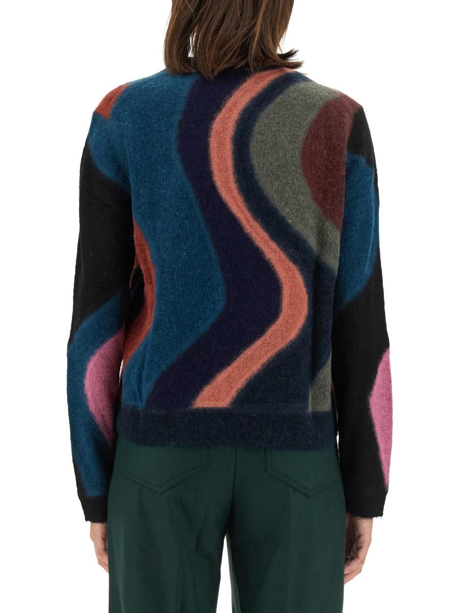 PS BY PAUL SMITH MAGLIA IN MISTO LANA CON LOGO