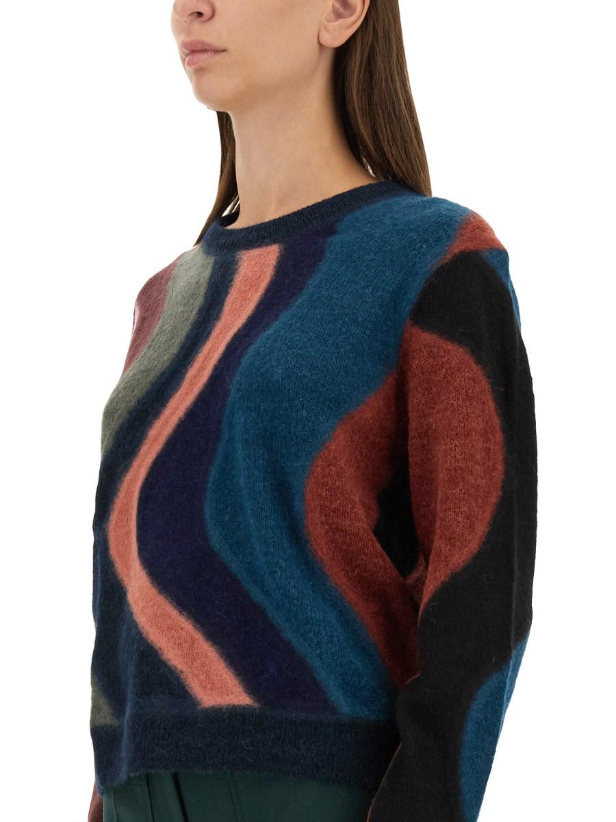 PS BY PAUL SMITH MAGLIA IN MISTO LANA CON LOGO