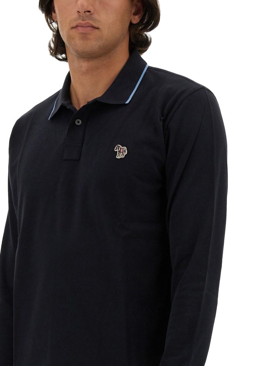 PS BY PAUL SMITH POLO CON PATCH ZEBRA IN COTONE