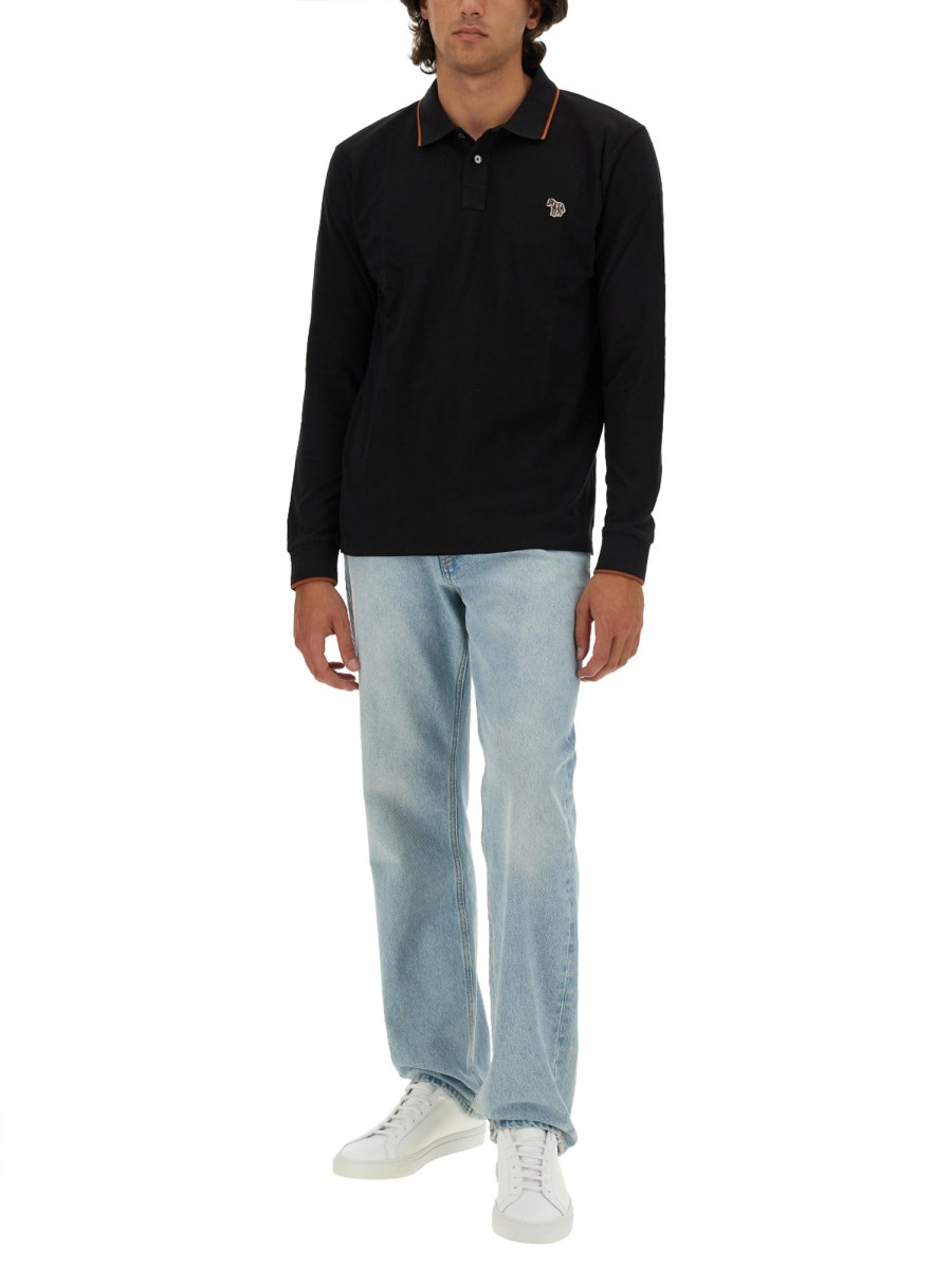 PS BY PAUL SMITH POLO CON PATCH ZEBRA IN COTONE