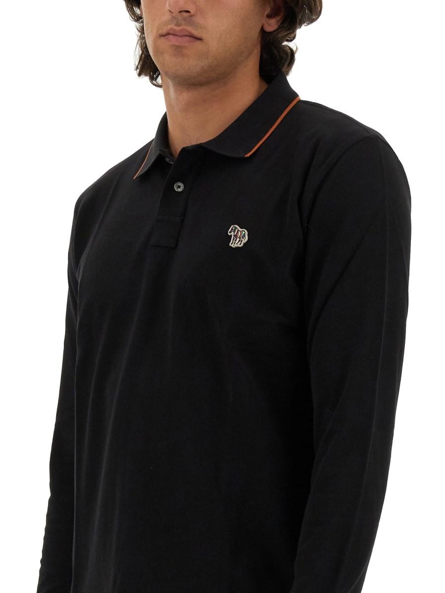 PS BY PAUL SMITH POLO CON PATCH ZEBRA IN COTONE