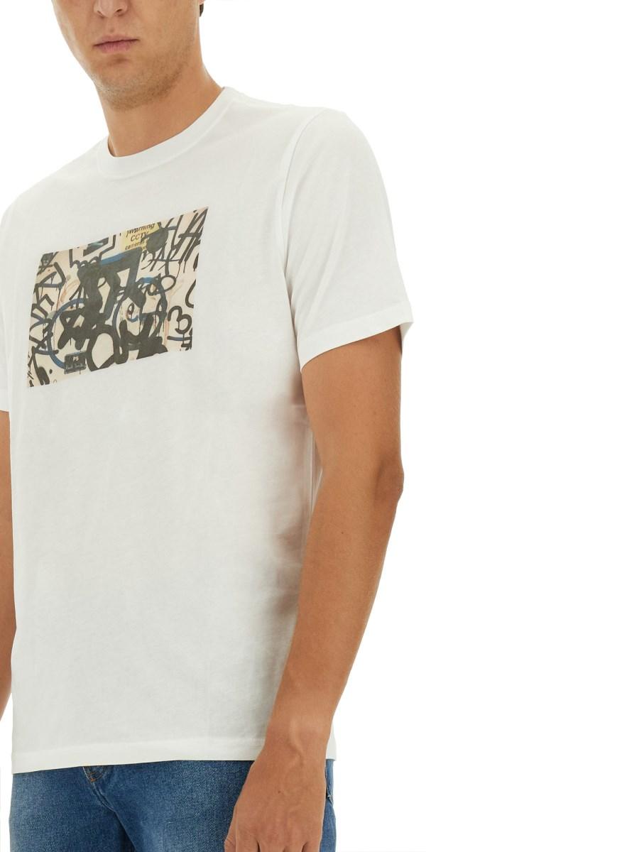 PS BY PAUL SMITH T-SHIRT CON STAMPA