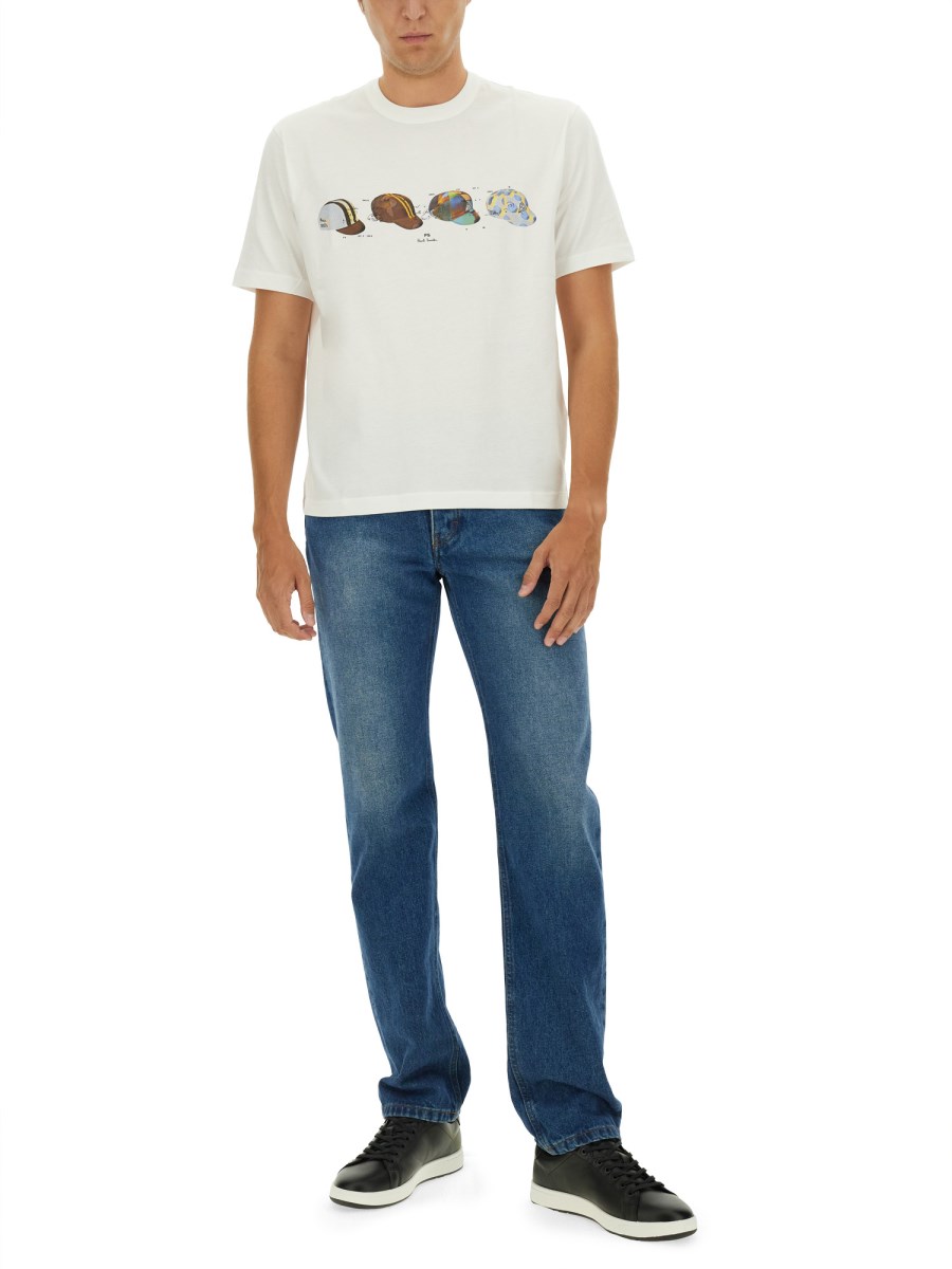 PS BY PAUL SMITH T-SHIRT CYCLING CAPS IN COTONE