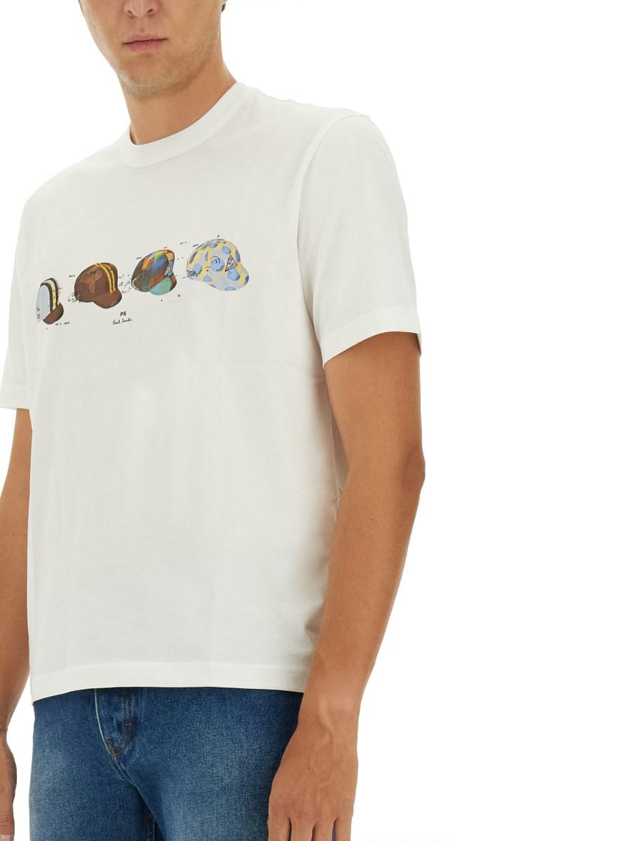 PS BY PAUL SMITH T-SHIRT CYCLING CAPS IN COTONE
