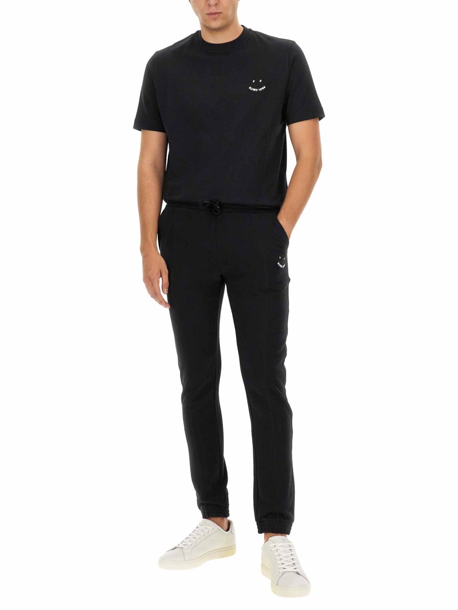 PS BY PAUL SMITH T-SHIRT "HAPPY" IN COTONE