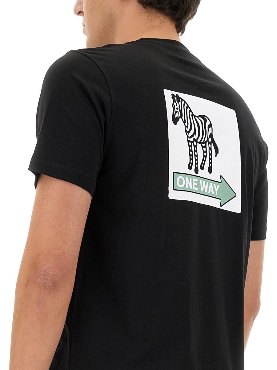 PS BY PAUL SMITH T-SHIRT "ONE WAY ZEBRA"