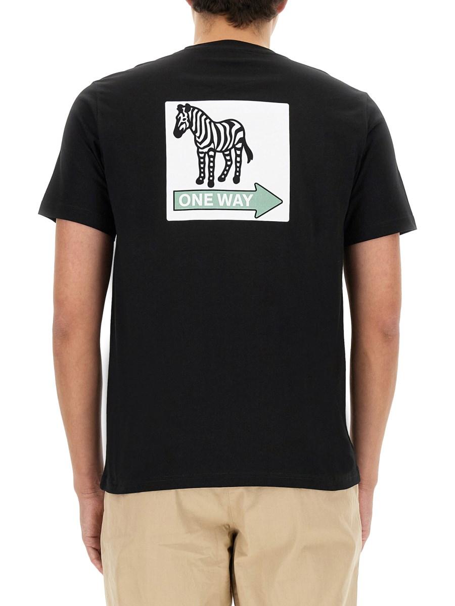 PS BY PAUL SMITH T-SHIRT "ONE WAY ZEBRA"