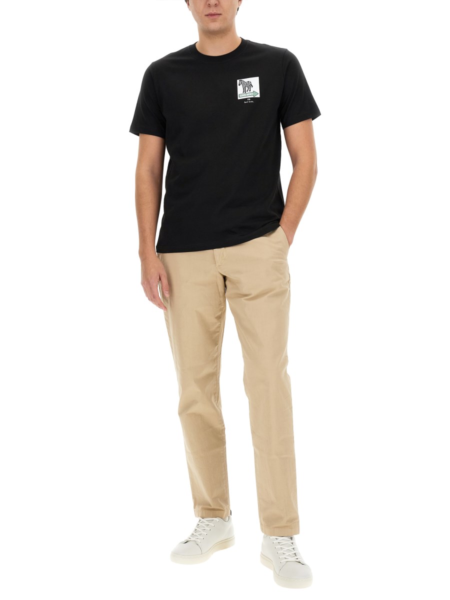 PS BY PAUL SMITH T-SHIRT "ONE WAY ZEBRA"