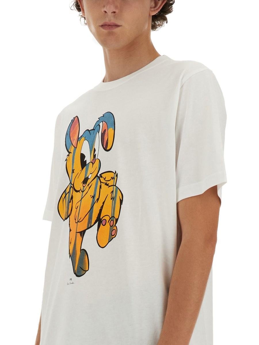 PS BY PAUL SMITH T-SHIRT RABBIT IN COTONE