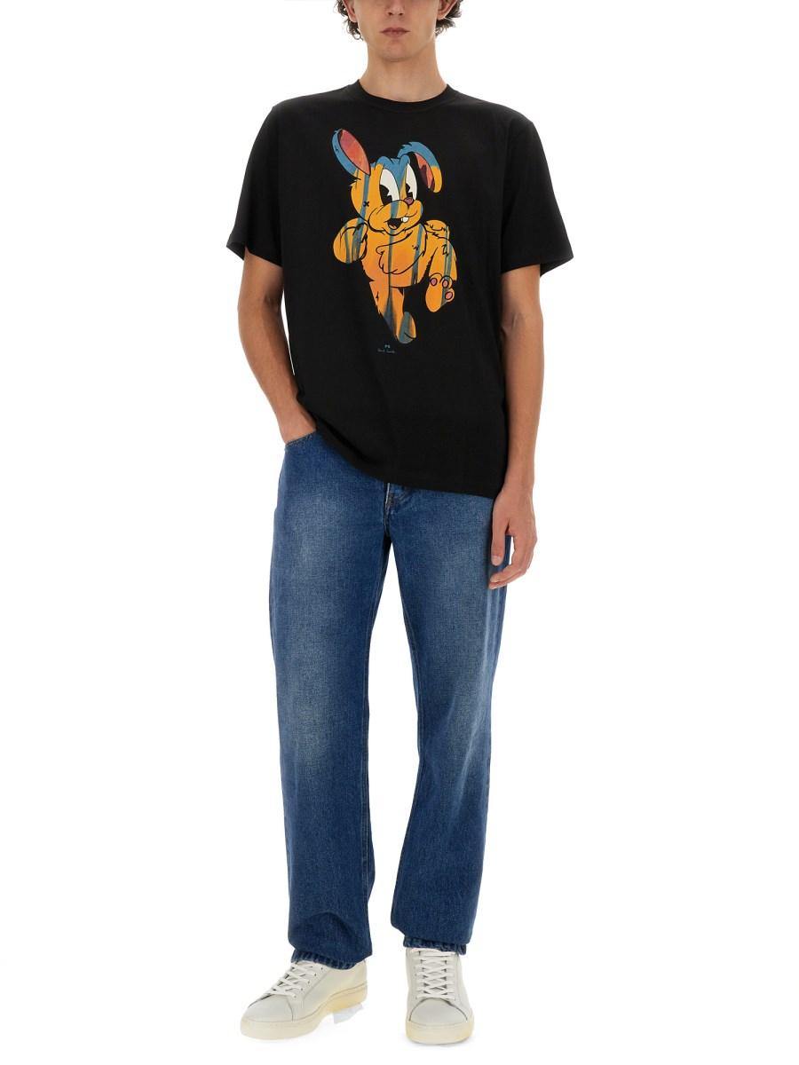 PS BY PAUL SMITH T-SHIRT RABBIT IN COTONE