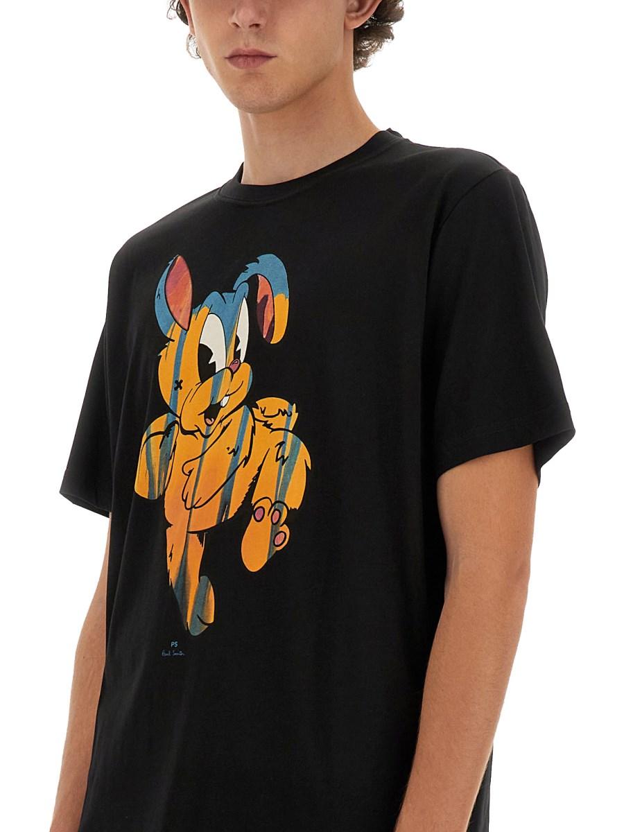 PS BY PAUL SMITH T-SHIRT RABBIT IN COTONE