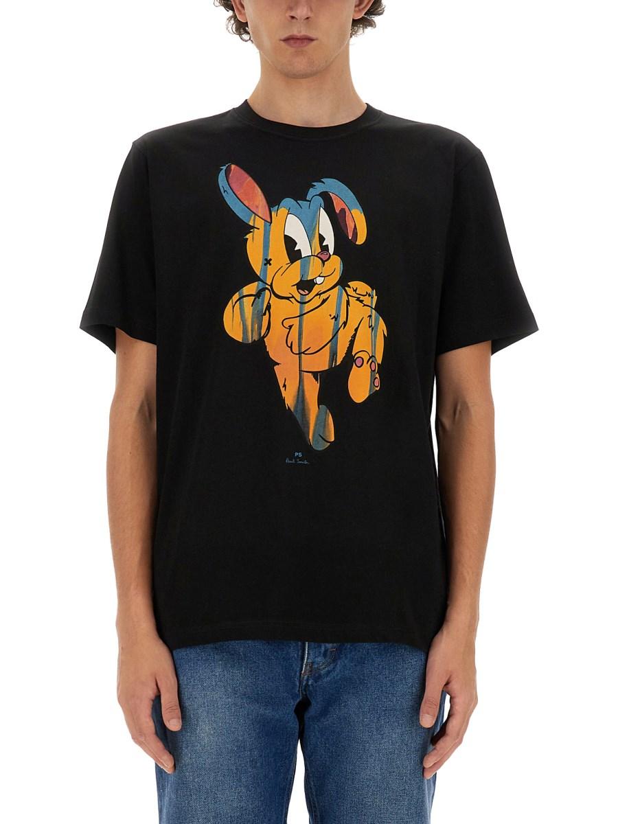 PS BY PAUL SMITH T-SHIRT RABBIT IN COTONE