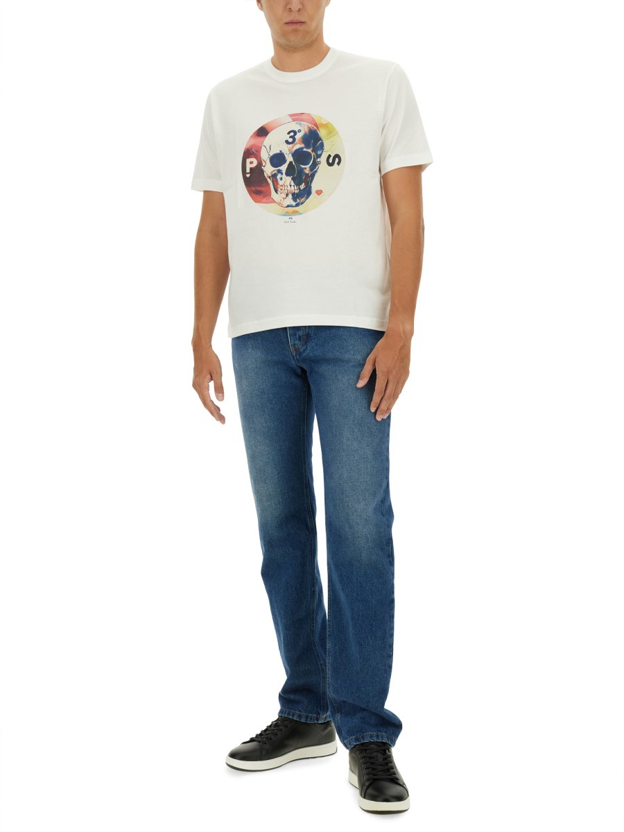 PS BY PAUL SMITH T-SHIRT "SKULL" IN COTONE