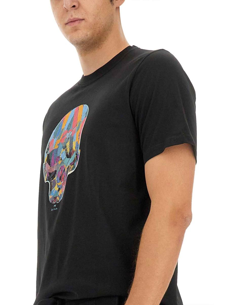 PS BY PAUL SMITH T-SHIRT "SKULL" IN COTONE