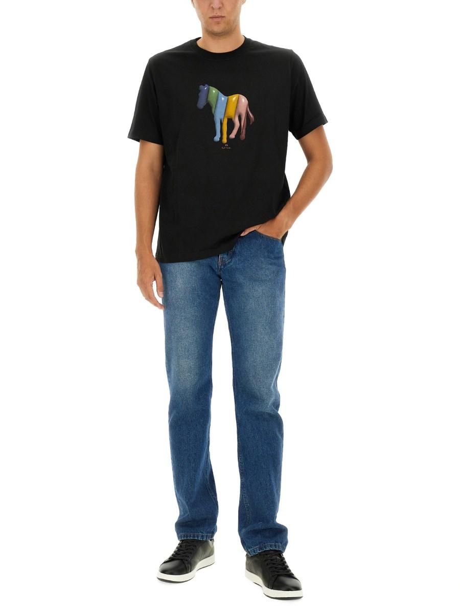 PS BY PAUL SMITH T-SHIRT "ZEBRA" IN COTONE