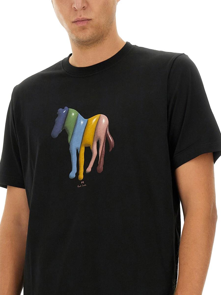 PS BY PAUL SMITH T-SHIRT "ZEBRA" IN COTONE