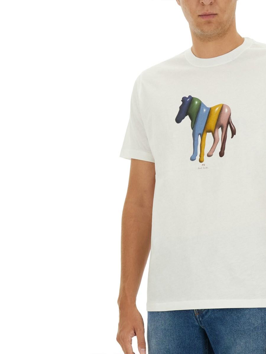 PS BY PAUL SMITH T-SHIRT ZEBRA IN COTONE