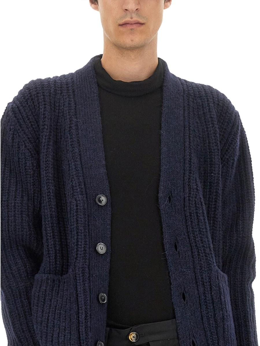 PT TORINO CARDIGAN IN LANA CON SCOLLO A V