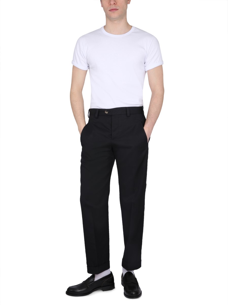 PT TORINO PANTALONE REWOKED IN COTONE E LINO