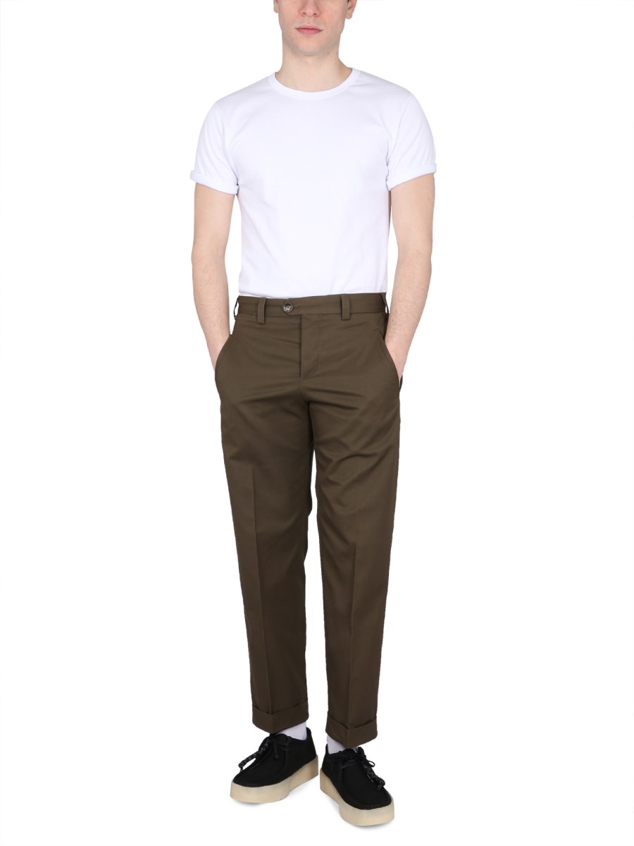 PT TORINO PANTALONE REWOKED IN COTONE E LINO