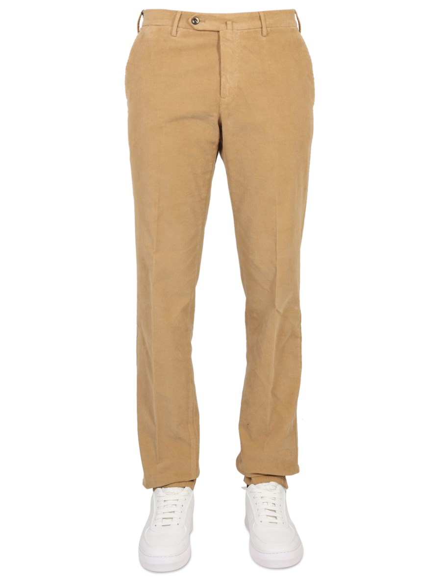 PT TORINO PANTALONE SLIM FIT IN VELLUTO A COSTINE