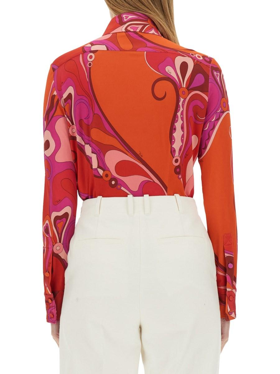 PUCCI CAMICIA CON STAMPA ORCHIDEE