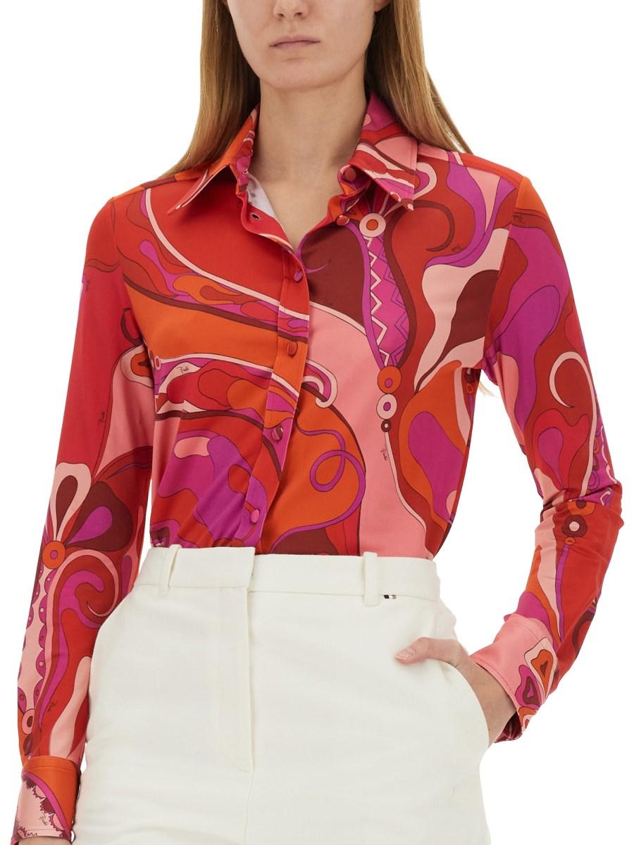 PUCCI CAMICIA CON STAMPA ORCHIDEE