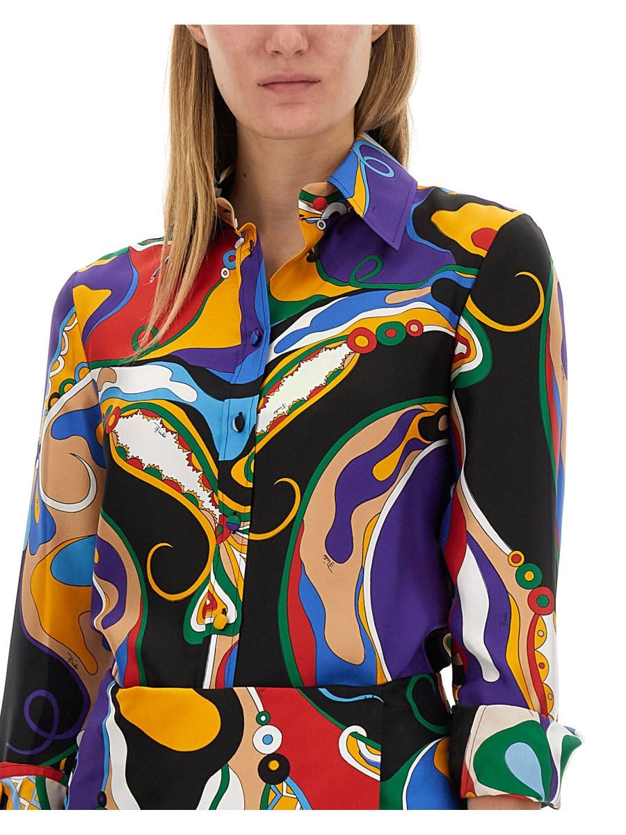 PUCCI CAMICIA IN SETA CON STAMPA