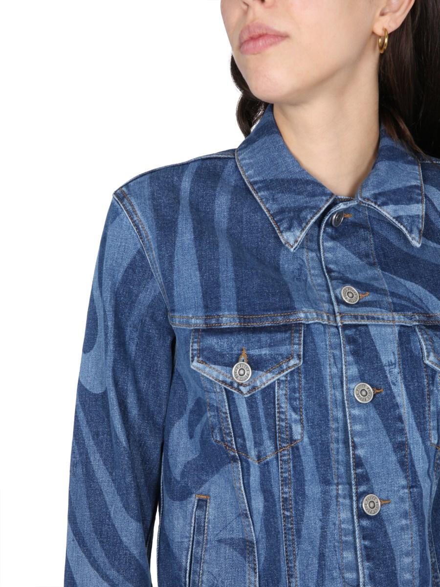 PUCCI GIACCA IN DENIM DI COTONE CON STAMPA MARMO