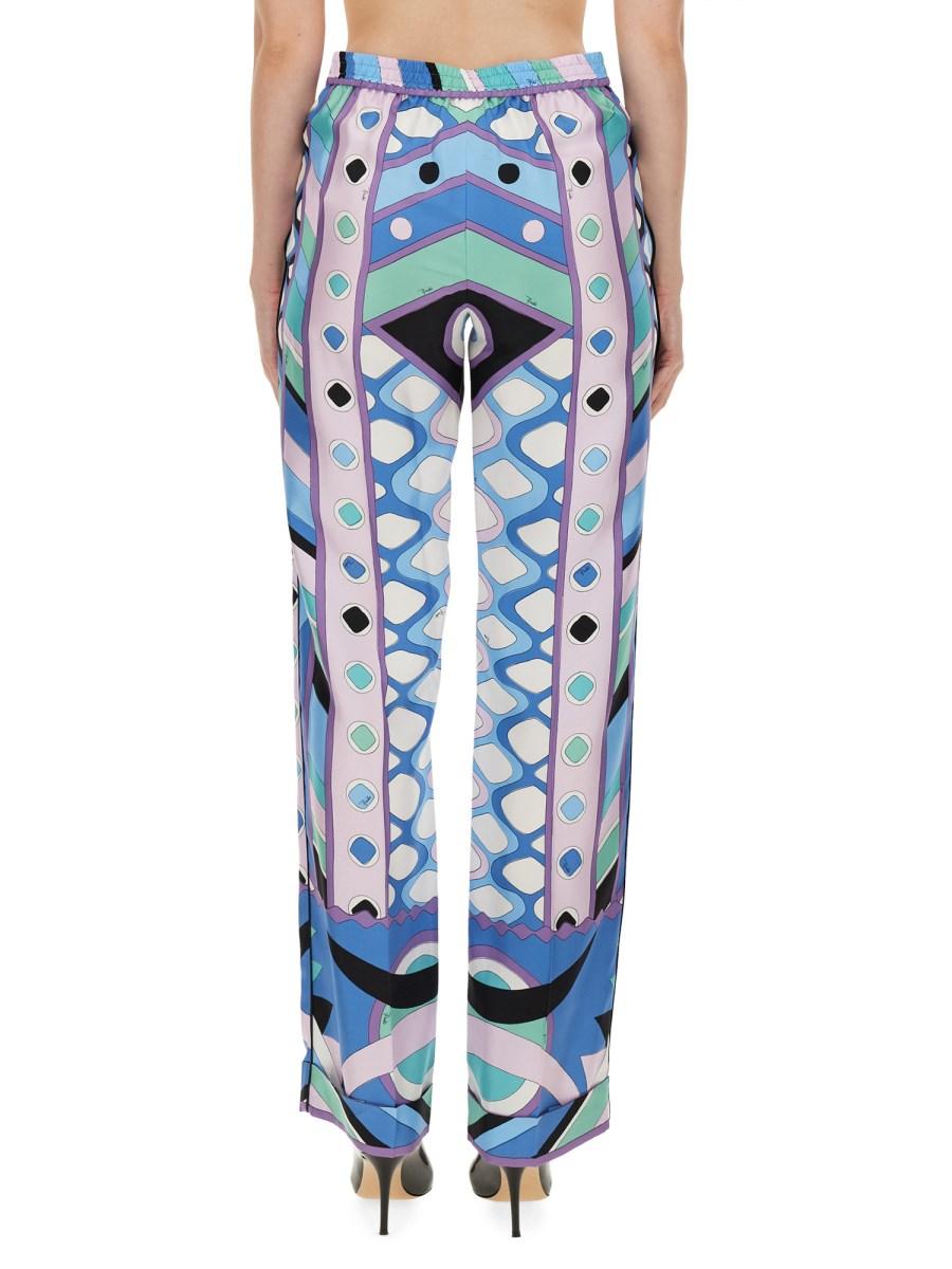 PUCCI PANTALONE IN SETA CON STAMPA VIVARA