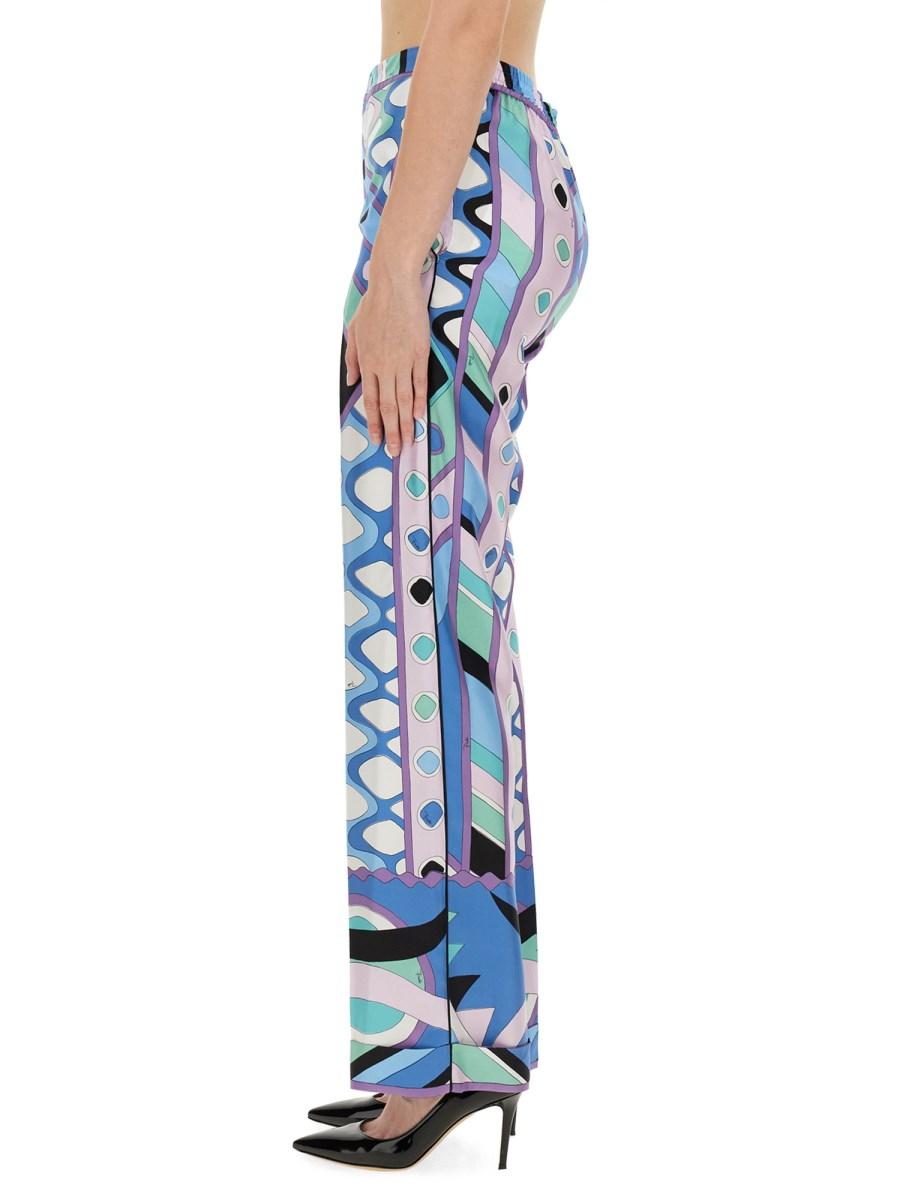 PUCCI PANTALONE IN SETA CON STAMPA VIVARA