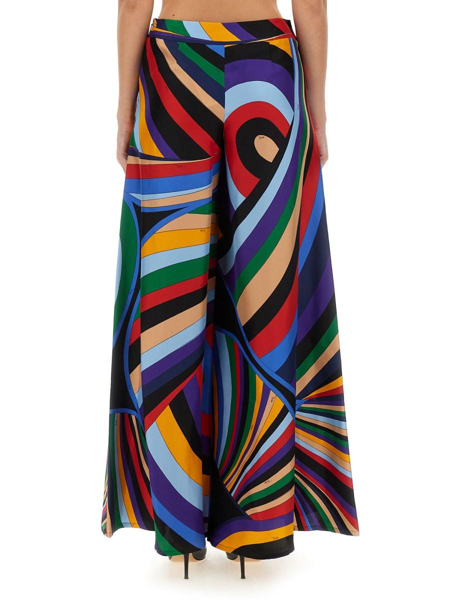 PUCCI PANTALONE IN TWILL DI SETA CON STAMPA