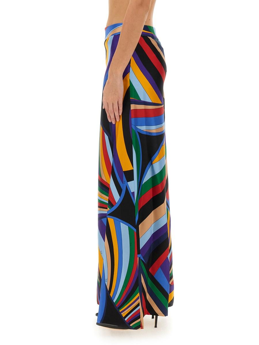 PUCCI PANTALONE IN TWILL DI SETA CON STAMPA