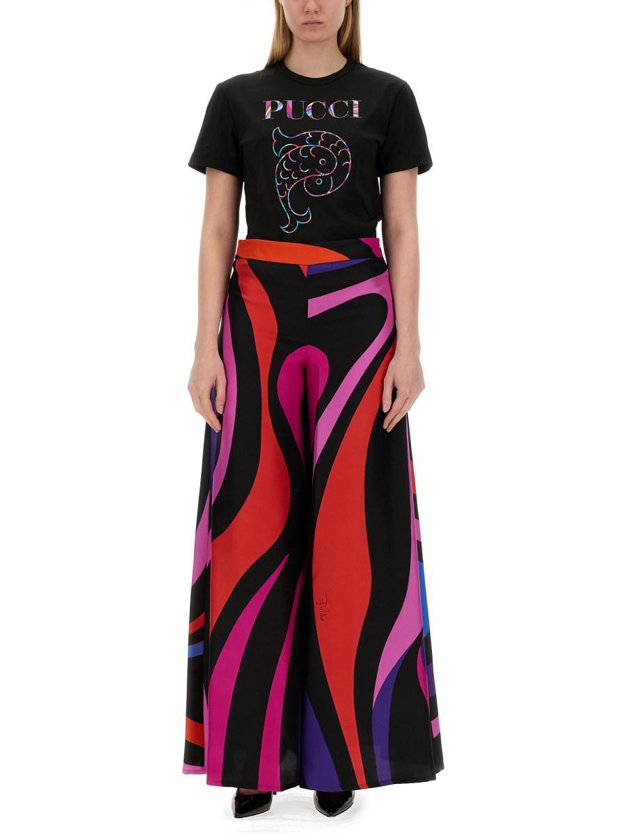 PUCCI T-SHIRT CON LOGO IN COTONE