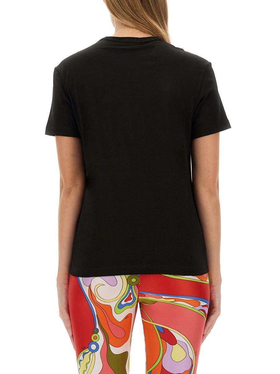 PUCCI T-SHIRT IN JERSEY DI COTONE CON LOGO