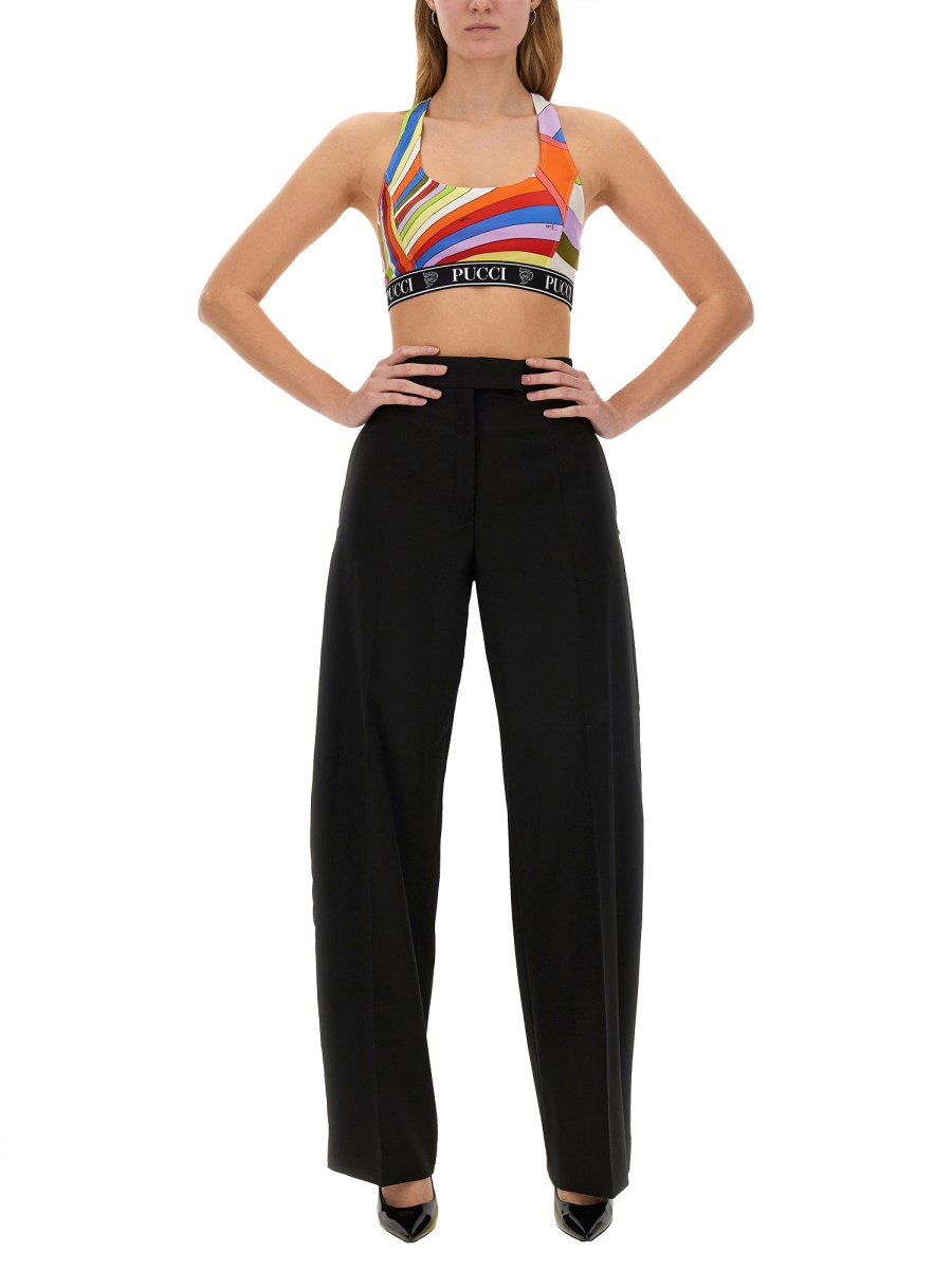 PUCCI TOP IN LYCRA CON STAMPA