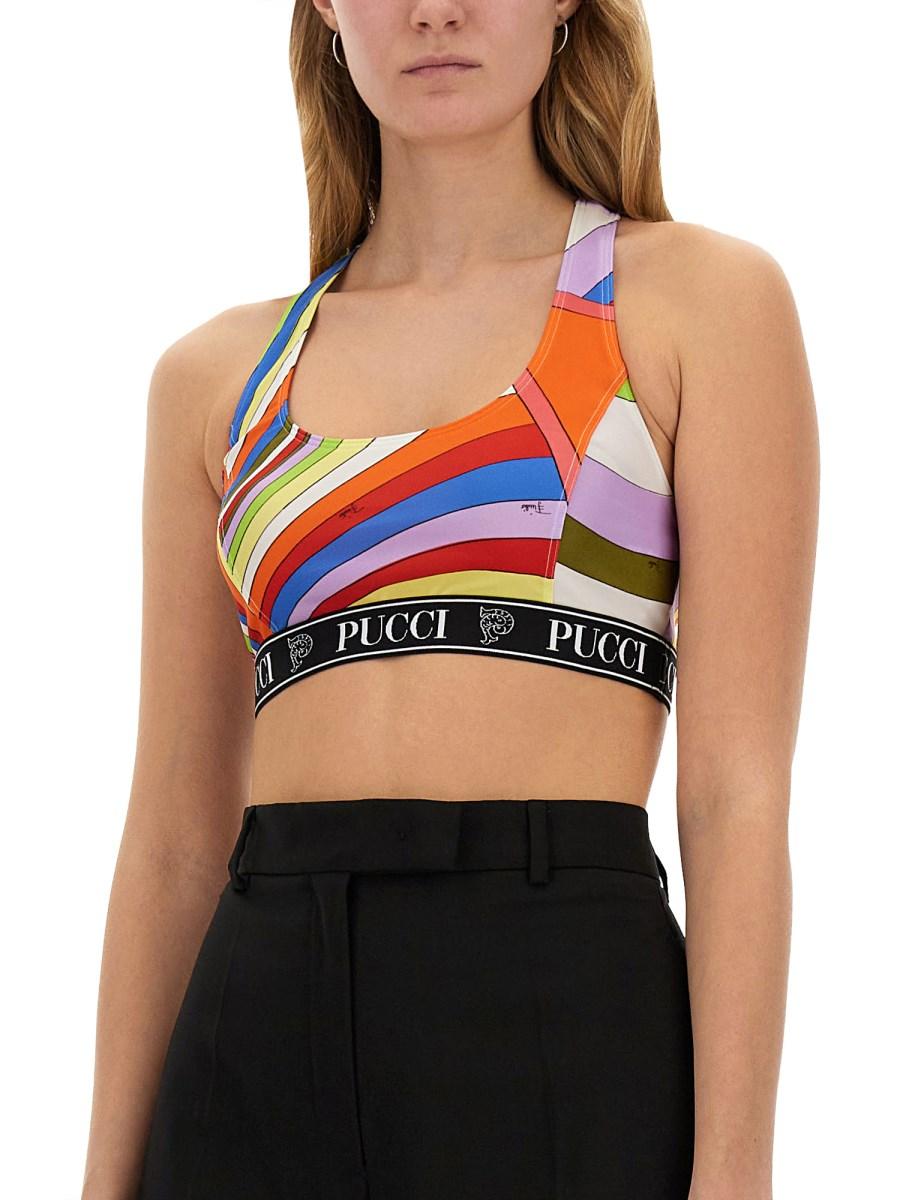 PUCCI TOP IN LYCRA CON STAMPA