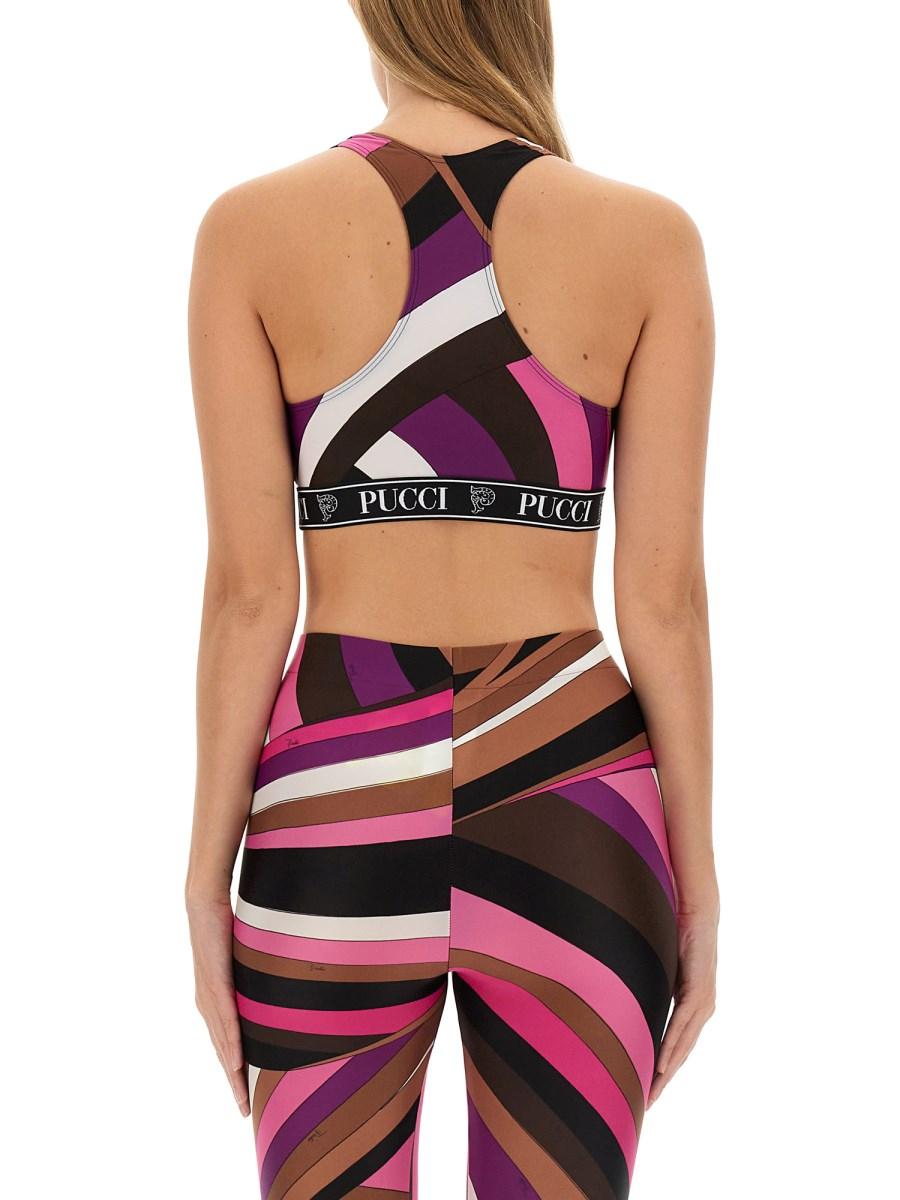 PUCCI TOP IN LYCRA CON STAMPA