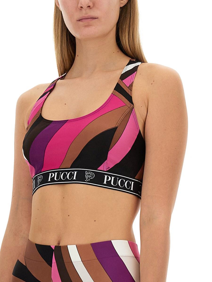PUCCI TOP IN LYCRA CON STAMPA